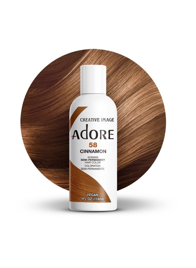 Adore Semi Permanent Hair Color Vegan And Crueltyfree Hair Dye 4 Fl Oz 058 Cinnamon (Pack Of 1)  - Image 1