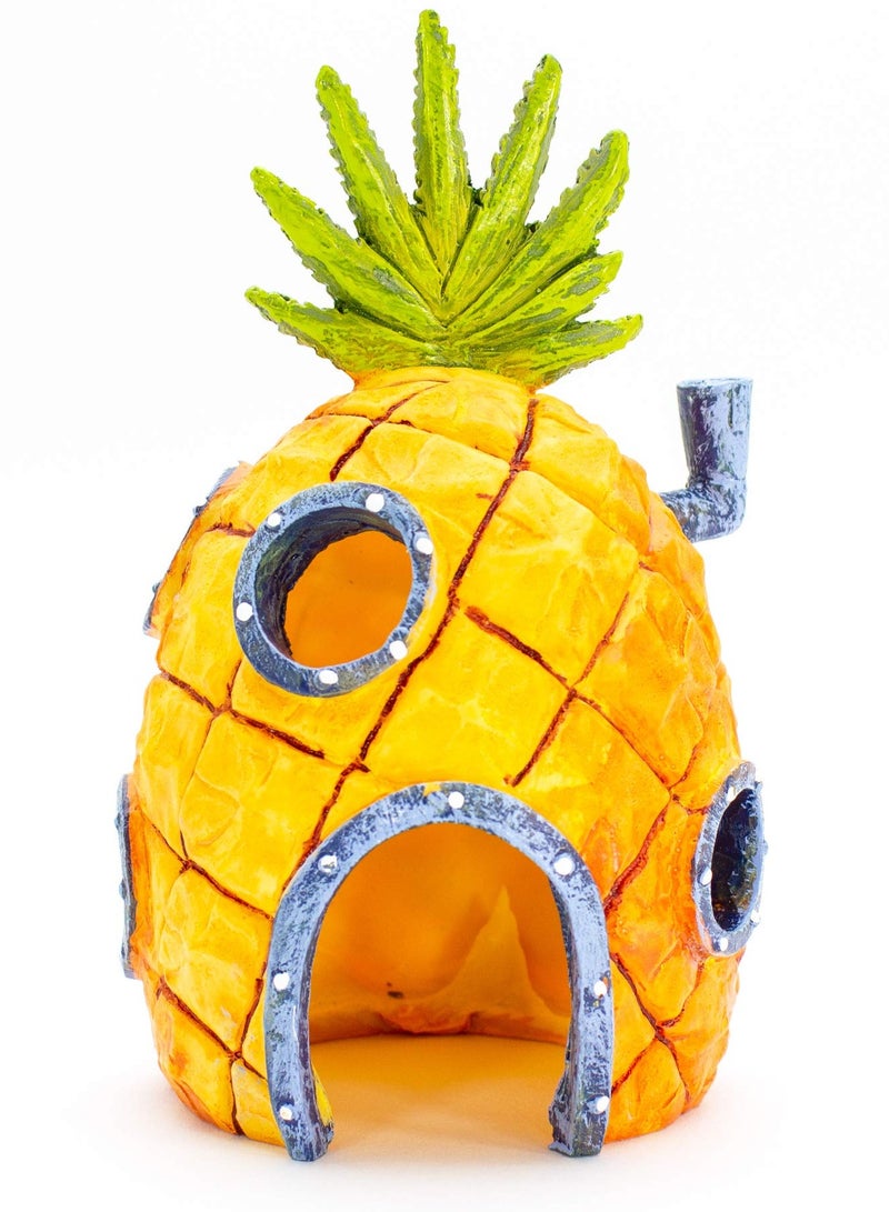 Excefore SpongeBob Squarepant Pineapple House, Fish Tank Decoration Aquarium Ornament Bridge Landscape Decorative, 3 Pcs Cartoon House Home, Pineapple, Stone Statue and Burger House - Image 4