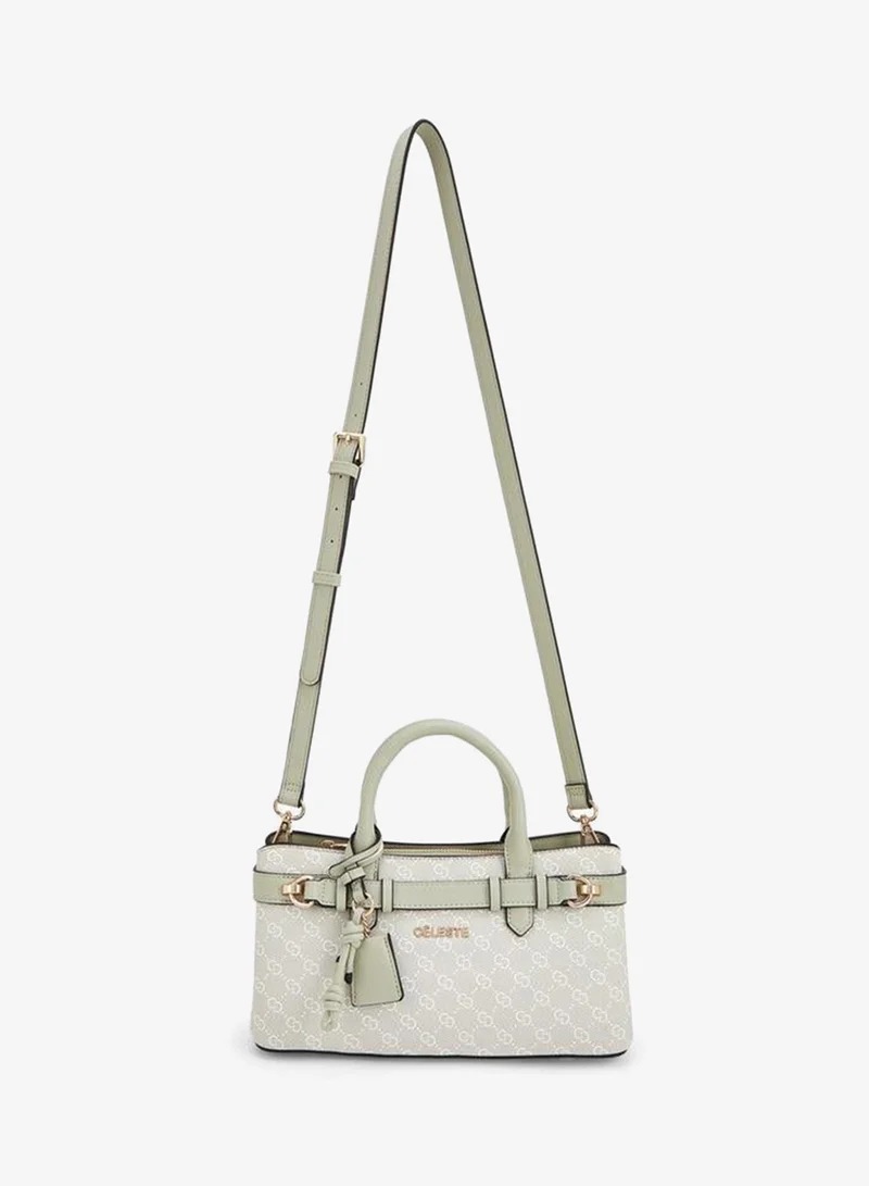 سيليست Monogram Print Tote Bag With Detachable Strap