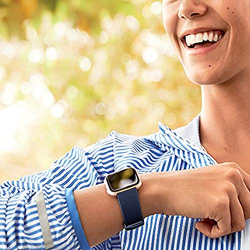 Meliya PACK 3 Soft Silicone Bands for Fitbit Versa 2 / Versa/ Versa Lite Classic Adjustable Sport Bands for Women Men Small Large(Without Tracker) (Small, Black+Blue+Grey) - Image 2