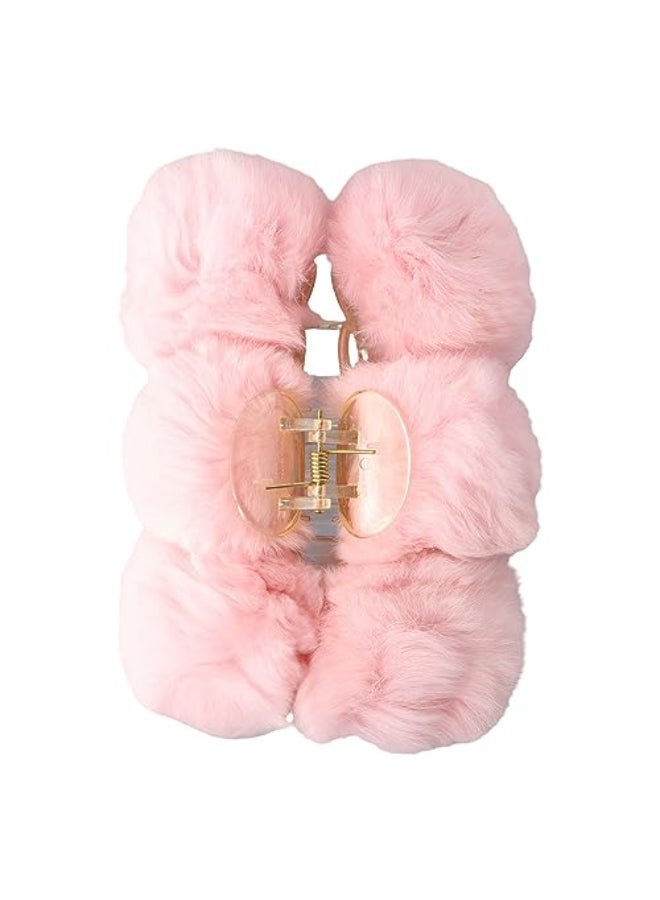 Kopida 472 Large Fluffy Plush Claw Clip Spring Autumn Winter Barrettes Vintage Elegant Hairball Grab Clip Elegant Accessories for Gir - Image 3