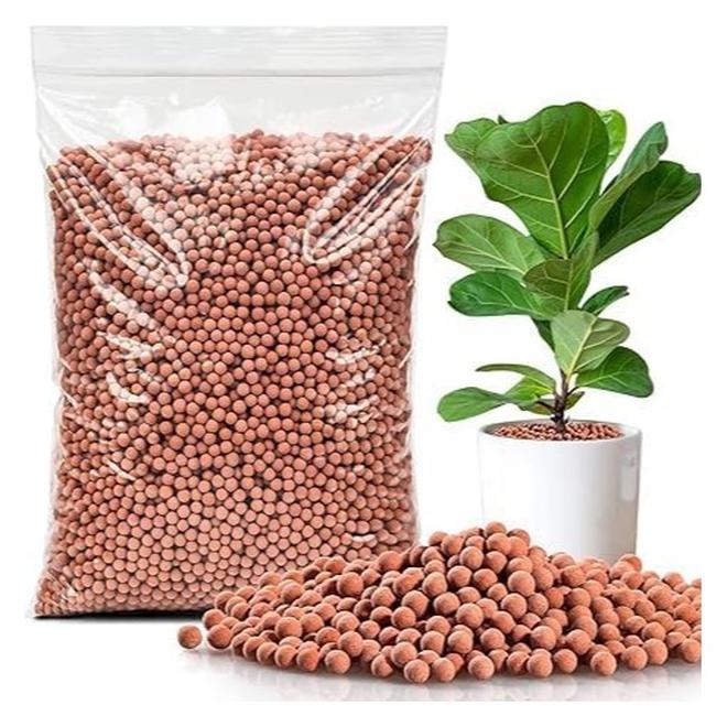 (Pack of 2kg) Hydrostone Clay Pebbles for Plants Pebbles for Indoor Plants Natural Clay,Used for Drainage Decoration Aquaponics Hydroponics and Other Essentials Hydroston Pebbles Leca for Plant 8-14mm