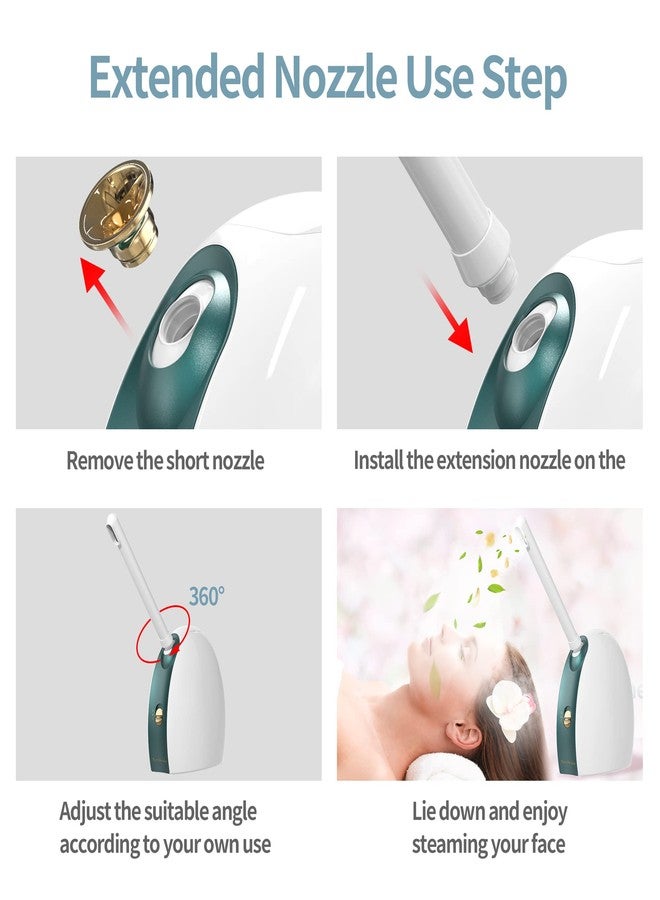 Newbealer Extended Nozzle for 3in1 Facial Steamer, 360° Rotatable Arm - Extra Flexibility for Portable Spa - Personal Care Use at Home or Salon, Replaceable Accessory (Not Include Facial Steamer) - Image 4