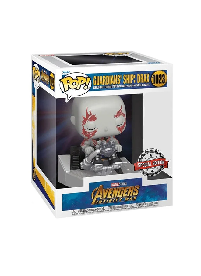 Funko Pop DeluxeMarvel GOTG Ship- Drax (Exc), Collectible Action Vinyl Figure - 63209