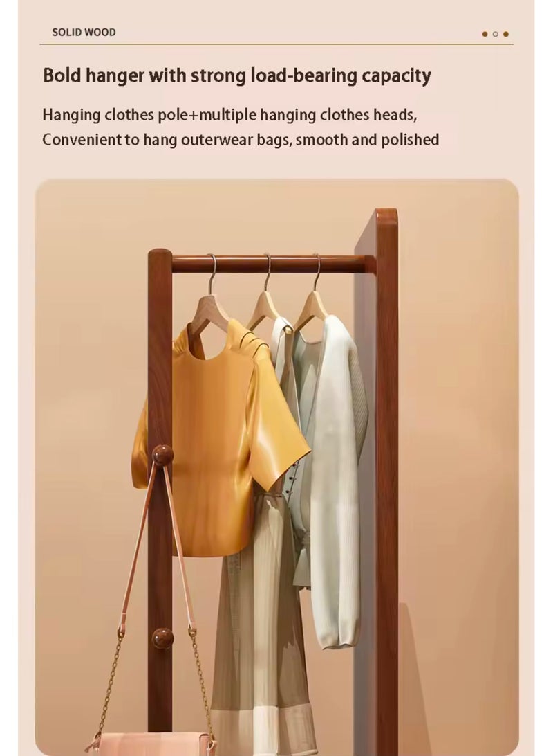 GT-Wheel Floor Mirror With Coat Rack Luxury Modern 360° Rotating Wood Full Body Length Mirror for Living Room and Bedroom  - Image 2