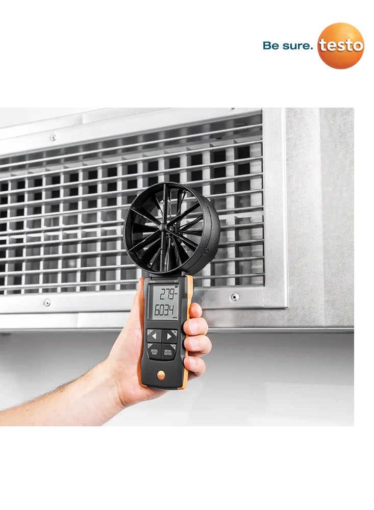 testo 417 Digital 100 mm Vane Anemometer with App Connection - Image 2