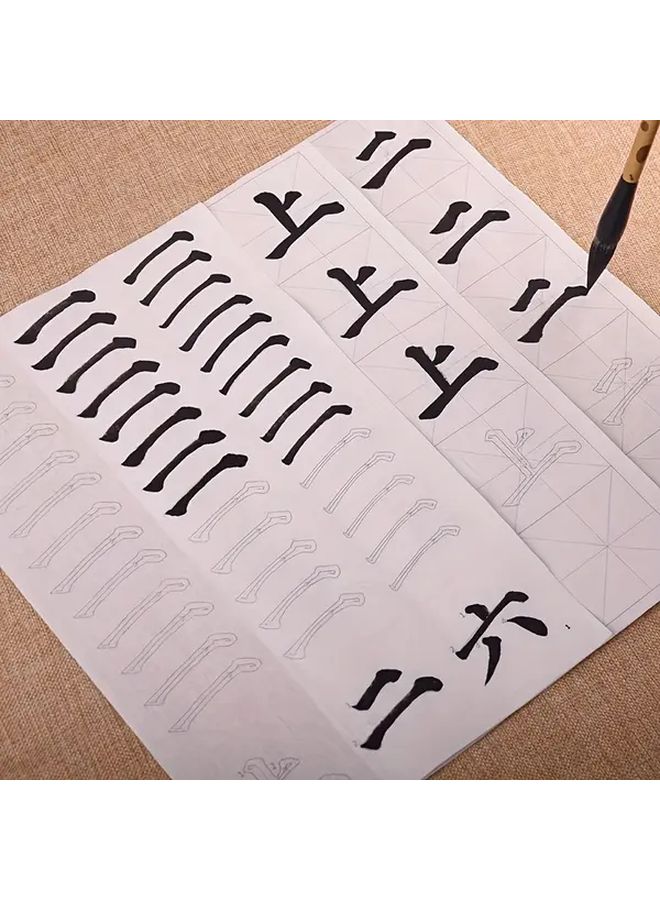 76 Sheets Yan Zhenqing Brush Calligraphy Copybook On Rice Paper With Pen And Ink Brushes For Beginners Students Regular Script Practice Multi Tower Stele Introduction Adult Training - Image 1