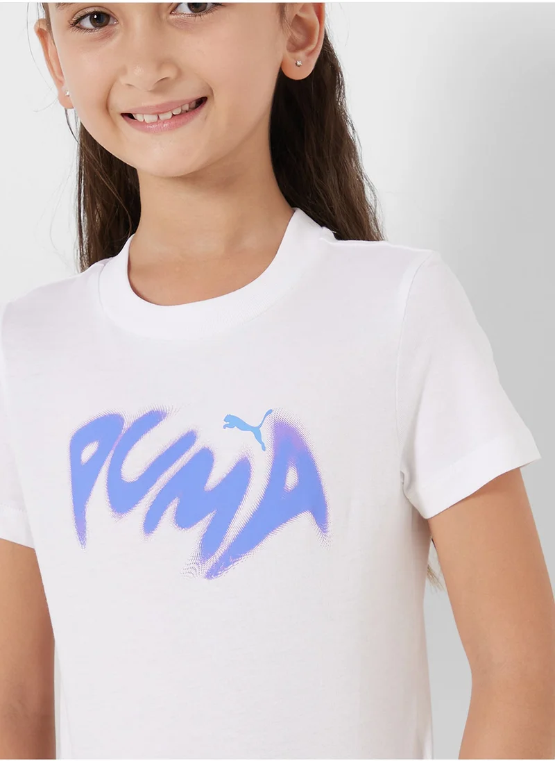 PUMA Youth Graphic Warped T-Shirt