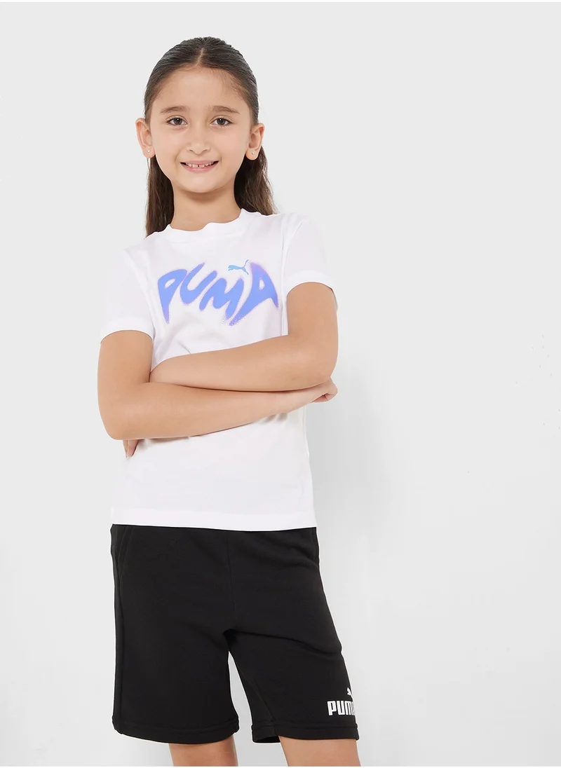 PUMA Youth Graphic Warped T-Shirt