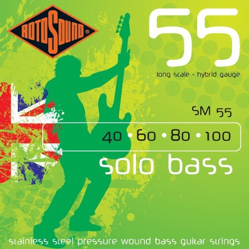Rotosound SM55 Linea Pressure Wound Bass Guitar Strings (40 60 80 100) - Image 2