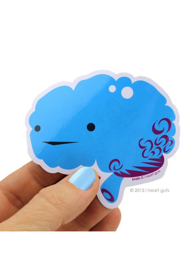 I Heart Guts Bag Of Brain Stickers 15 Brain Stickers Vinyl Sticker Pack - Image 2