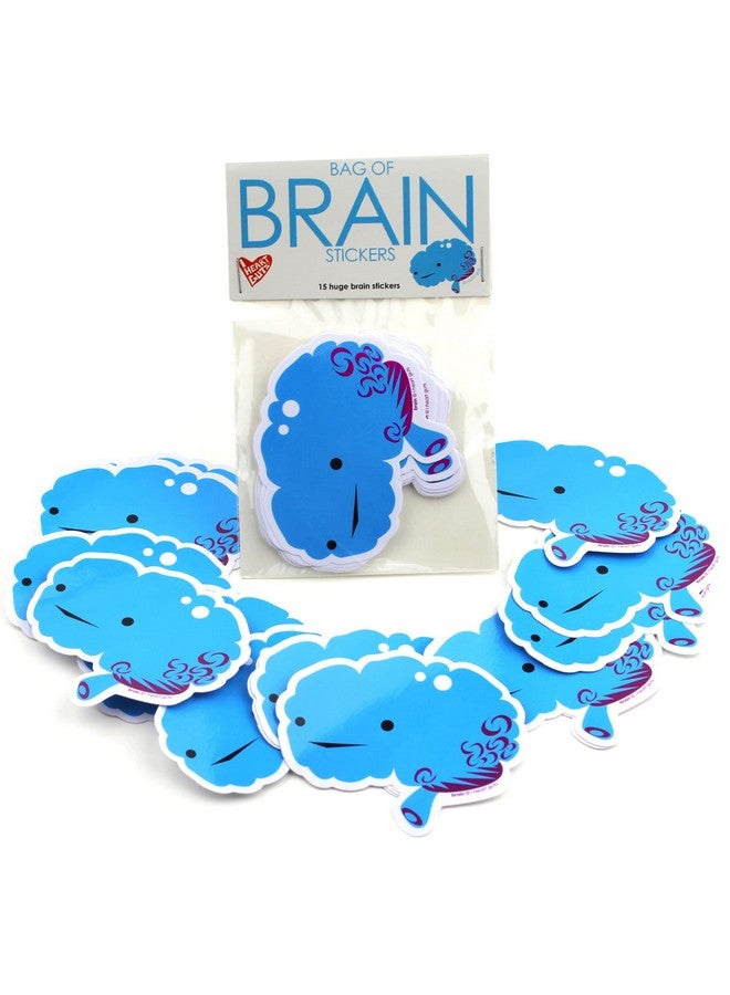 I Heart Guts Bag Of Brain Stickers 15 Brain Stickers Vinyl Sticker Pack - Image 1