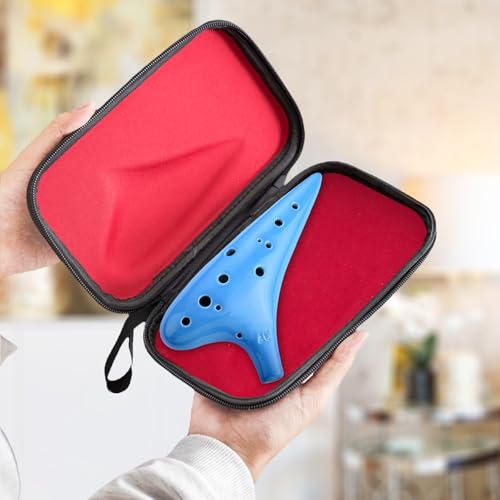 awef Joy of Wood Thrush 12 Hole Alto C Sweet Potato Ocarina Pottery Ocarina with a Protective Bag and Songbooks (Water Blue) - Image 3
