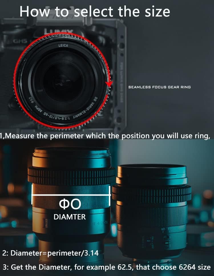 TILTAING Seamless TA-FGR 0.8 MOD Focus Gear Ring for Sony/Canon/Sigma/Tokina/Nikon/Fujifilm/Panasonic/Olympus/DU/Zeiss Lenses (66-68) - Image 3
