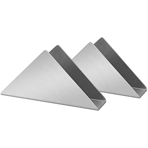 Lidwot Silver Stainless Steel Napkin Holder for Table,Metal Standing Tissue Dispenser Organizer for Kitchen Dining Table,Cocktail Picnic Bar Napkins Holder,Upright Metal Napkin Dispenser.2 Pieces - Image 1