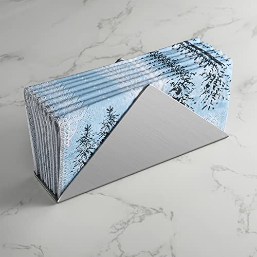 Lidwot Silver Stainless Steel Napkin Holder for Table,Metal Standing Tissue Dispenser Organizer for Kitchen Dining Table,Cocktail Picnic Bar Napkins Holder,Upright Metal Napkin Dispenser.2 Pieces - Image 2