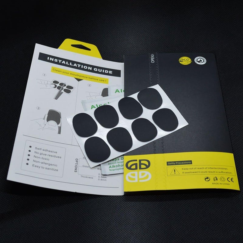 WINGKIND Alto/Tenor Saxophone & Clarinet Mouthpiece Cushions Patches Pads, 0.8mm Black (16 pieces) - Image 5