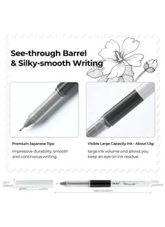 Ohuhu Liquid Fineliner Drawing Pens: 9 Sizes Micro Pens Drawing Pens Pigment Black Ink Water-Proof Alcohol-Proof Assorted Point Tips Smooth Writing Sketching Journaling Anime Artist Beginners - Kohala  - Image 2