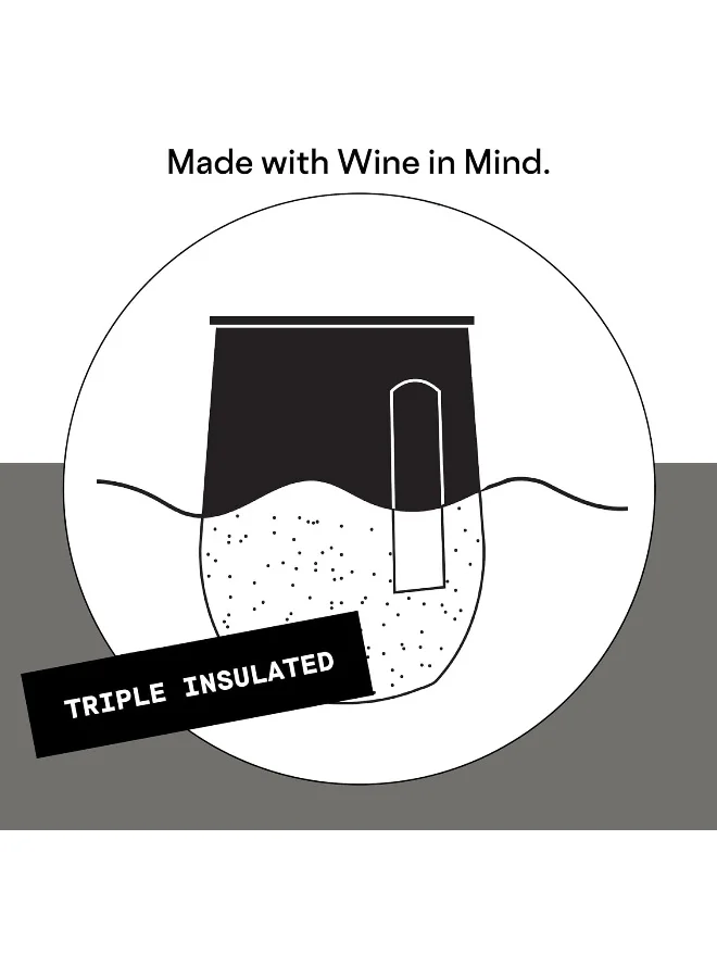 كوركسيكل Corkcicle Metallic Insulated Stemless-Ceramic Slate