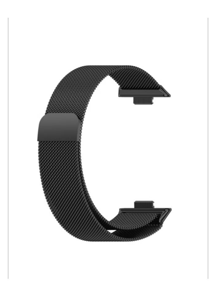2-Pcs Watch Strap Suitable for Huawei Watch Fit 3 metal Milanese Magnetic Loop Watch Strap Black and Grey - Image 5