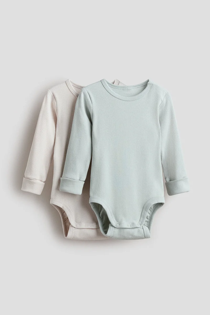H&M 2-pack long-sleeved bodysuits