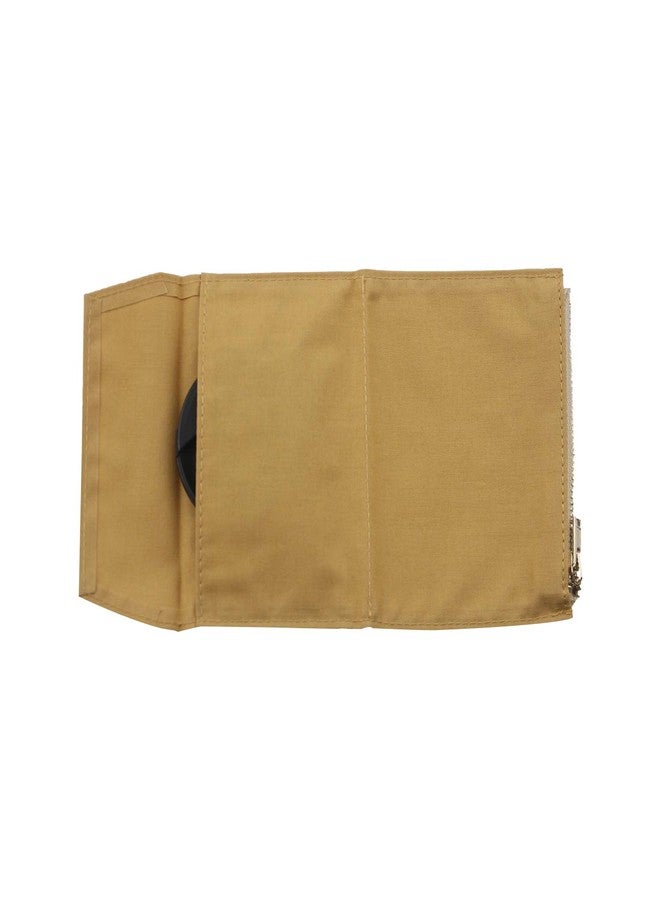 Dwpetzo Canvas Zipper Pouch Refill for Travelers Notebook,Insert Pocket Pack with 2 Elastic Bands TN Accessories Paper Card Holder Storage Bag (Passport Size, Yellow) - Image 4