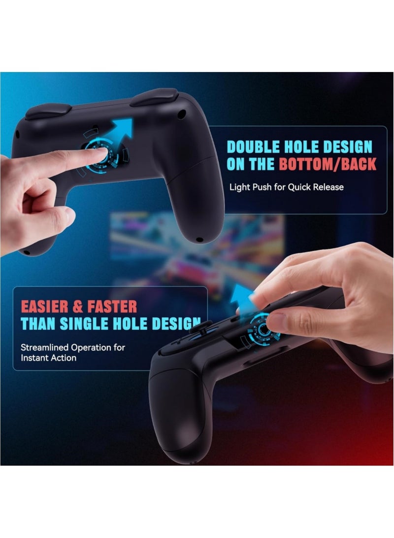 Aookay [2 Pack] Hand Grips for Nintendo Switch 2 Joy-Con, Ergonomic Wear-Resistant Anti-Slip Game Handle Kit Accessories, Comfortable & Anti-Slip Game Controller Kit for Nintendo Switch 2 Joycon Controller (Black Blue + Black Orange) - Image 5