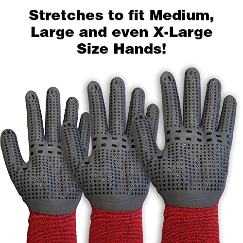 Midwest Gloves Gear 90CFEA MAX Grip Glove REDBlack Large 1 Count Pack of 1 - Image 3