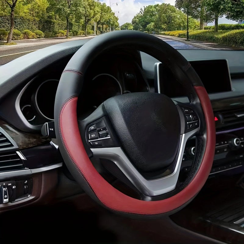 Universal PU Leather Car Steering Wheel Cover - Image 5