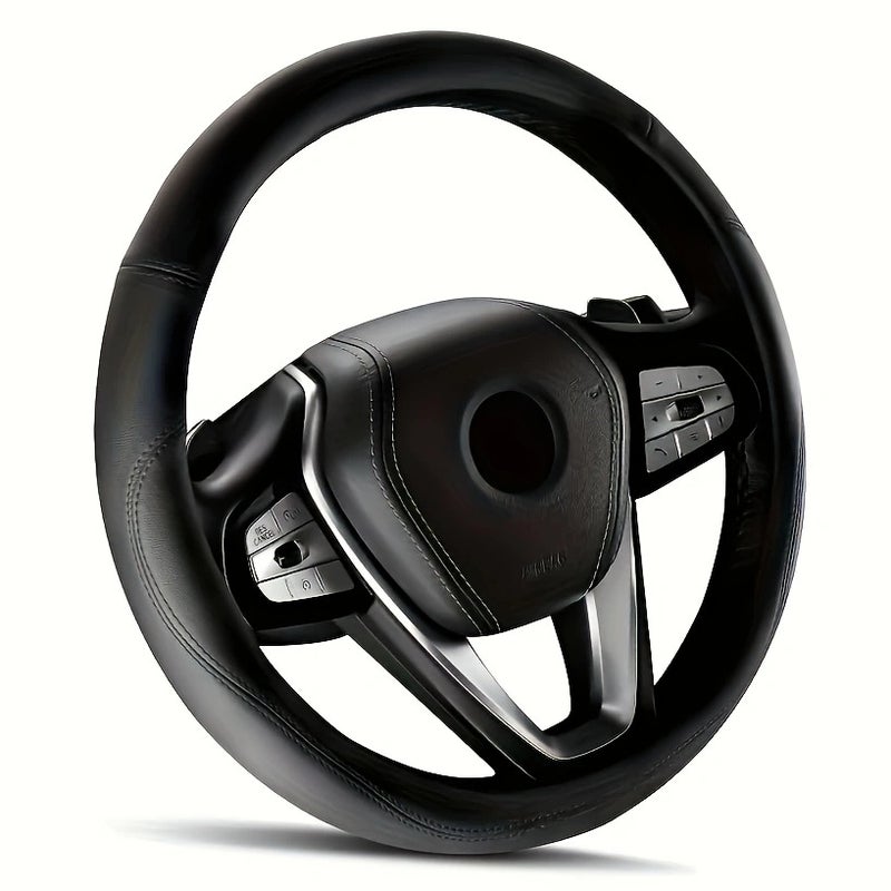 Universal PU Leather Car Steering Wheel Cover - Image 1