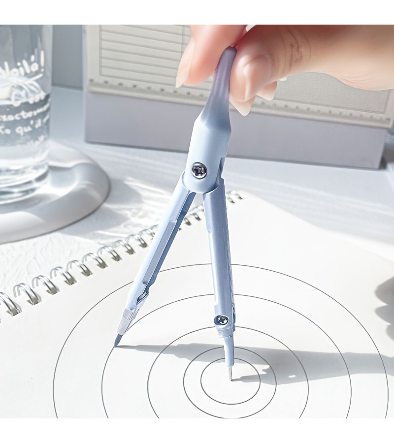 1Pc 3 In 1 Function Tool Compass Ruler And Pencil 5.91 Inch Learning Measuring Drawing Tool For Students School And Office Supplies - Image 5