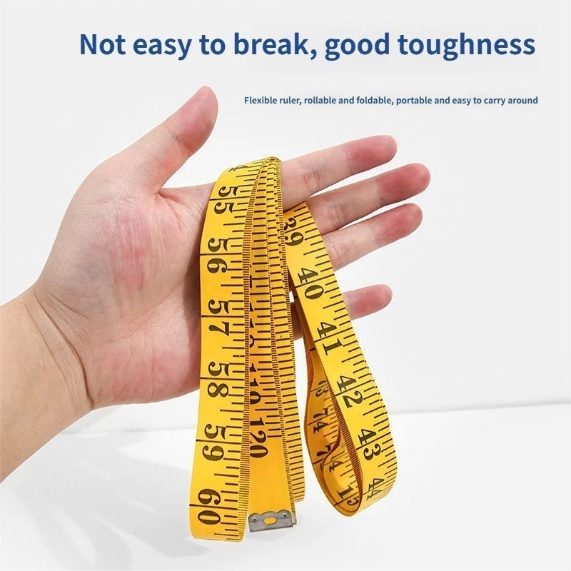 شريط قياس ناعم مزدوج التدريج 3 متر متعدد الألوان لقياس الجسم والخياطة - Image 3