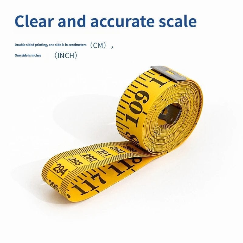 شريط قياس ناعم مزدوج التدريج 3 متر متعدد الألوان لقياس الجسم والخياطة - Image 2