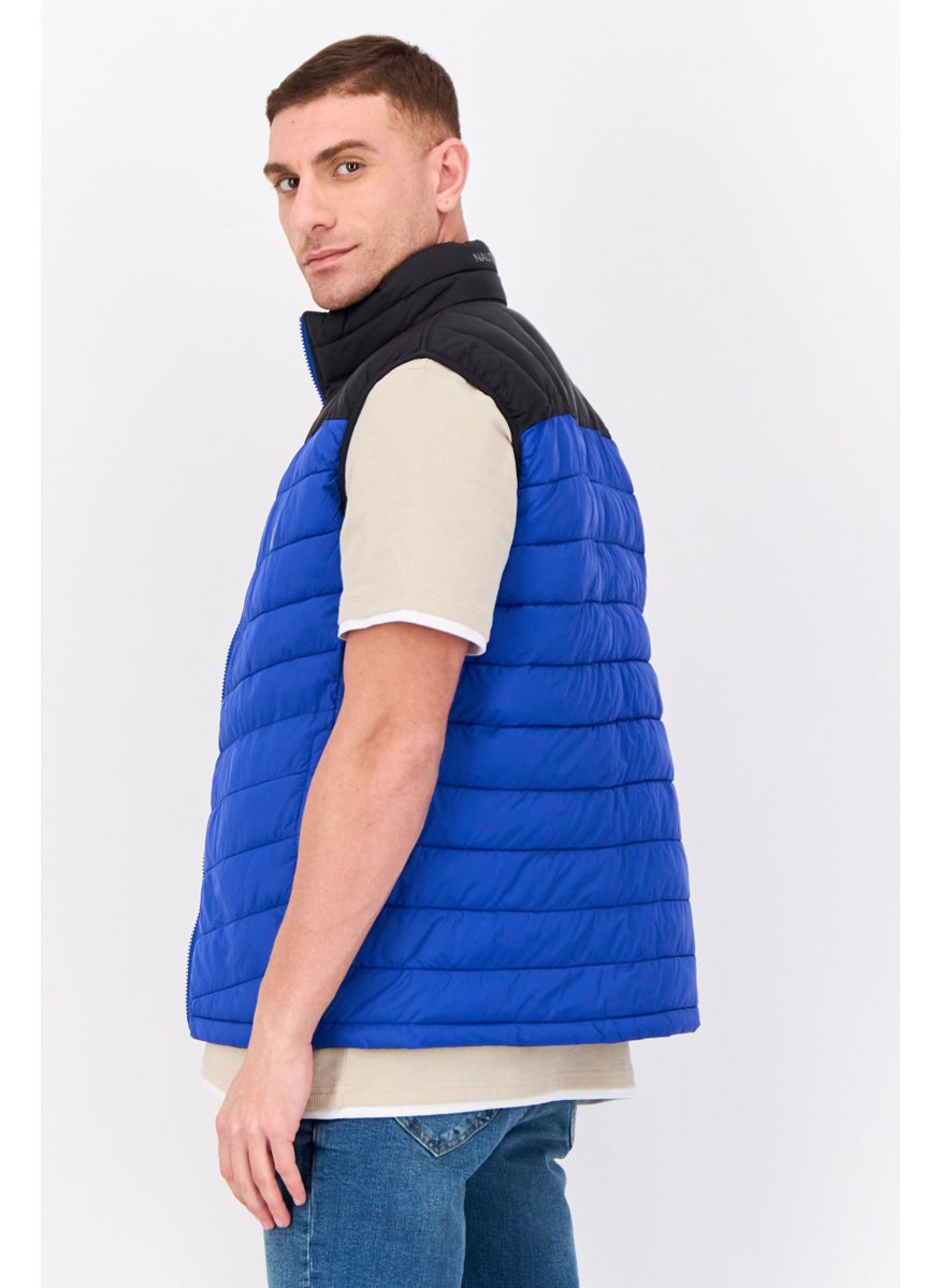 NAUTICA Men Quilted Puffer Jacket Vest, Blue/Black  - Image 3