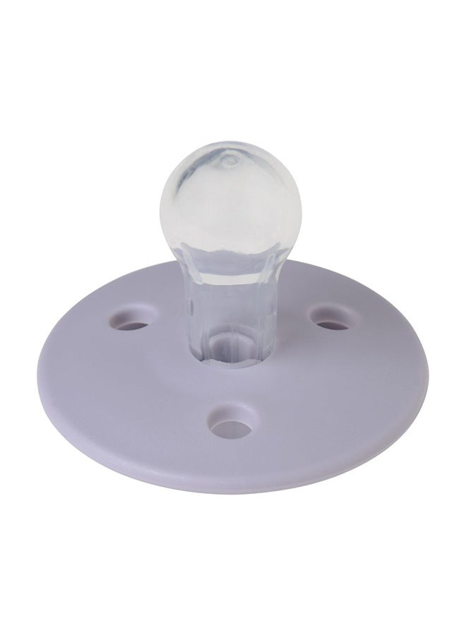 Mininor Round Pacifier Silicone 6M Lilac Flower