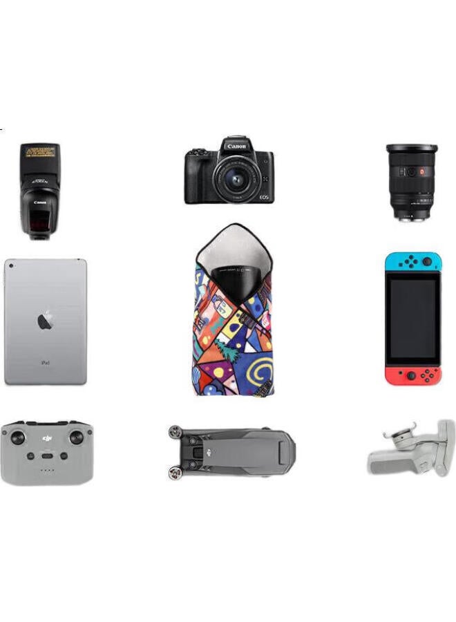 PGYTECH Pgytech Camera Folding Cloth, Magic Cloth, Mirrorless Camera Wrap, Camera Storage Cloth, Canon Nikon Fuji Lens Protection Bag, Portable Free Inner Liner, Artistic Geometric, 45*45Cm - Image 1