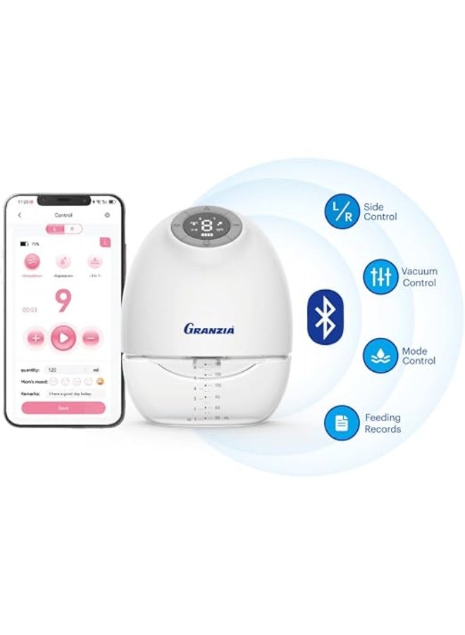 Granzia Wearable Electric Breast Pump - Hands-Free Milk Extraction with Phone Control, Discreet Under Clothes - Image 3