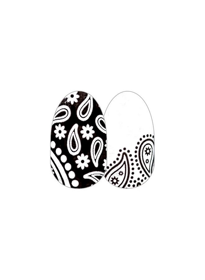 Color Street : Bandana Republic (Black Paisley Accent On Clear Overlay) - Image 1