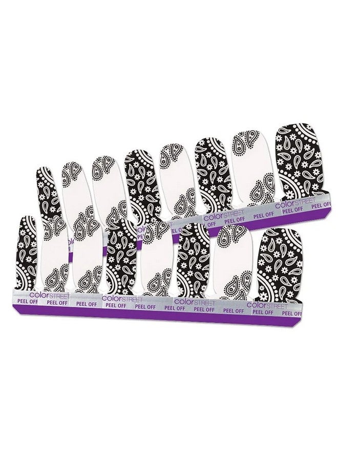 Color Street : Bandana Republic (Black Paisley Accent On Clear Overlay) - Image 2