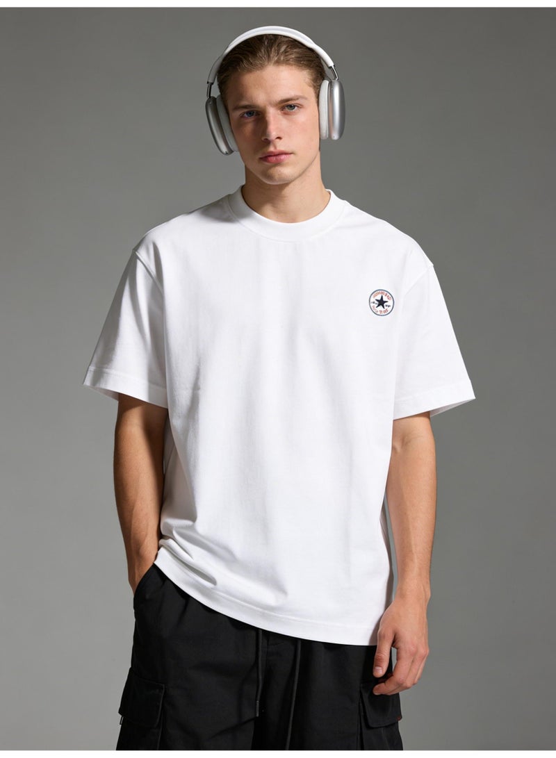 CONVERSE Men's and women's t-shirts, high-grade cotton loose short sleeves, round converse logo, men's and women's retro street clothes. Heavy cotton up to 300G. - Image 1