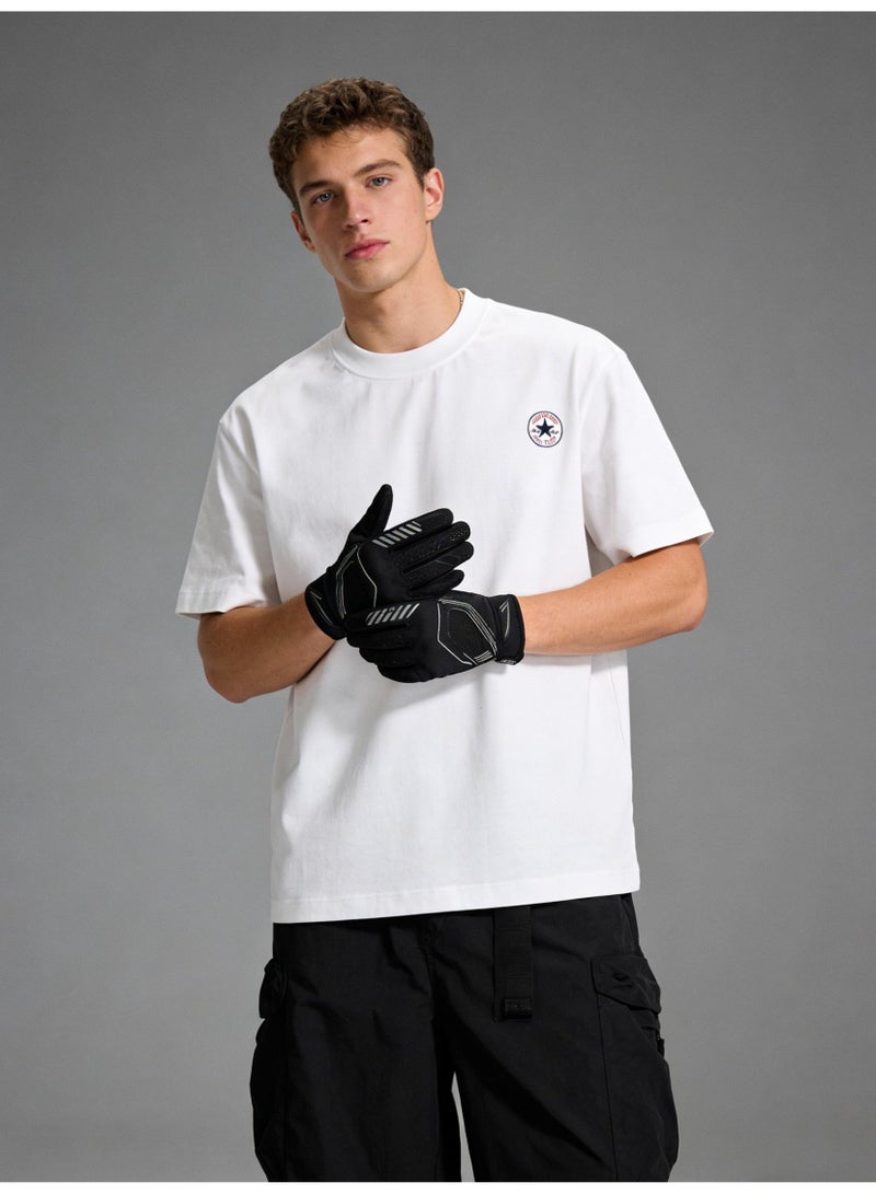 CONVERSE Men's and women's t-shirts, high-grade cotton loose short sleeves, round converse logo, men's and women's retro street clothes. Heavy cotton up to 300G. - Image 5