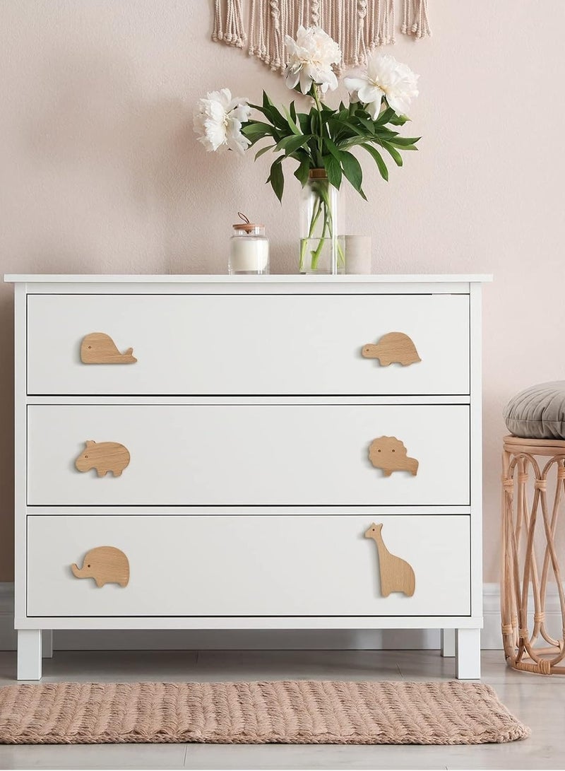 6Pcs Wooden Animal Drawer Pulls  - Image 2