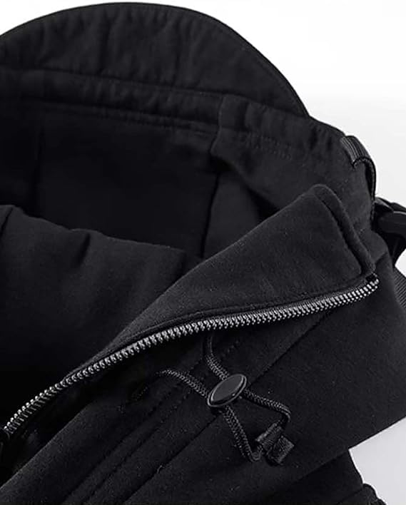 Niepce Inc Japanese Streetwear Men's Techwear Hoodie (Black3, Medium) - Image 3