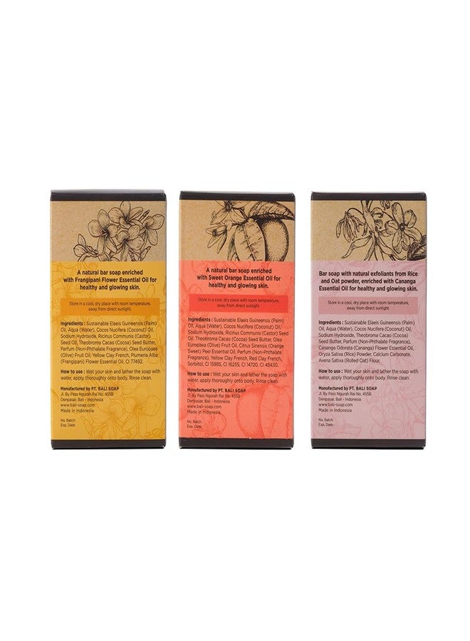 Bali Soap - Tropical Fresh Natural Soap Bar with Premium Essential Oil - Handmade, Vegan, Soap for Body and Face, Plant Based Cold Process 3pc Variety Soap Pack, 3.5oz Bars - Image 4