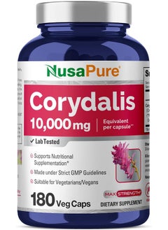NusaPure Corydalis 10,000 Mg 180 Veg Caps (Extract 20:1, Vegan, Non-Gmo & Gluten-Free)  - Image 1