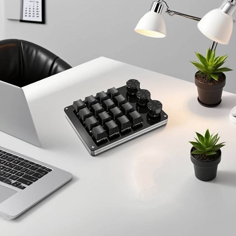 Mechanical Keypad Designer Clips Hot Swap One Handed Macro Quick Copy Paste Gaming Keyboards Black - Image 4