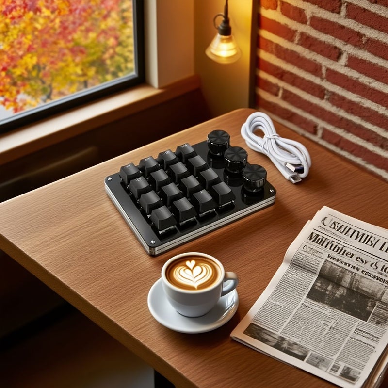 Mechanical Keypad Designer Clips Hot Swap One Handed Macro Quick Copy Paste Gaming Keyboards Black - Image 5