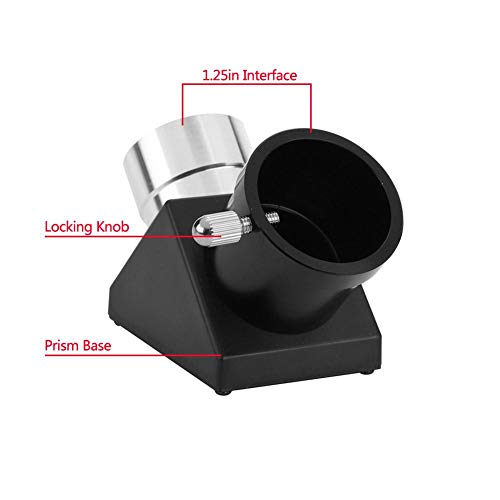 Serounder 1.25" 90 Degree Diagonal Adapter Erecting Image Positive Prism Optic Mirror for Telescope Eyepiece Accessories - Image 5
