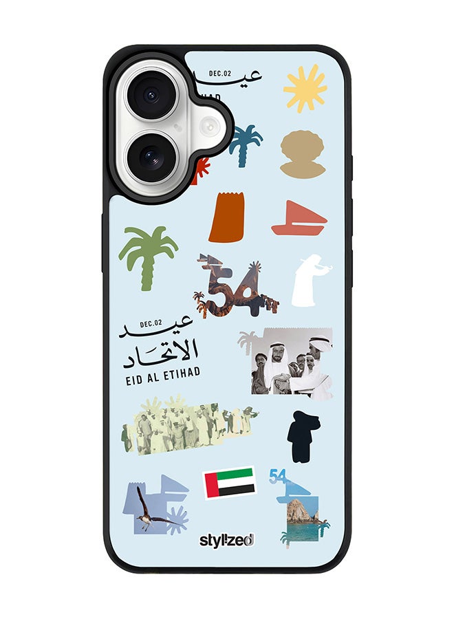 Stylizedd for iPhone 17 Case [Compatible with MagSafe] Magnetic cover Slim fit Camera Protection, Shockproof Thin Phone Case- Eid Al Etihad 54th UAE National Day, Light Blue - Image 1
