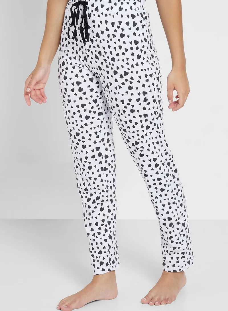 Ginger Graphic Nightwear T-Shirt And Pyjama Set